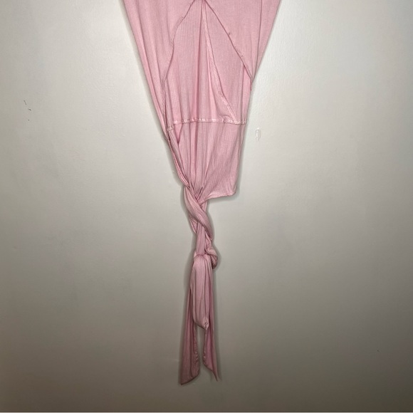 NEW BCBG tie back wrap bodysuit ribbed Lilac bodysuit XL - Picture 4 of 7